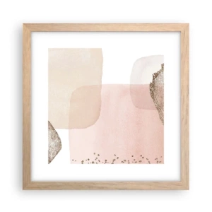 Poster in light oak frame - Look through Colour - 30x30 cm