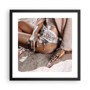 Poster in black frame - Thrown Out by the Waves - 40x40 cm