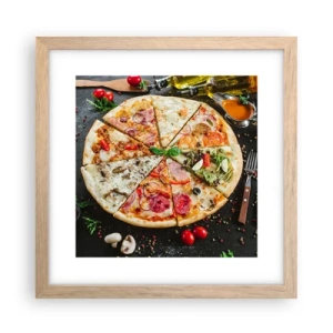 Poster in light oak frame - Range of Flavours - 30x30 cm