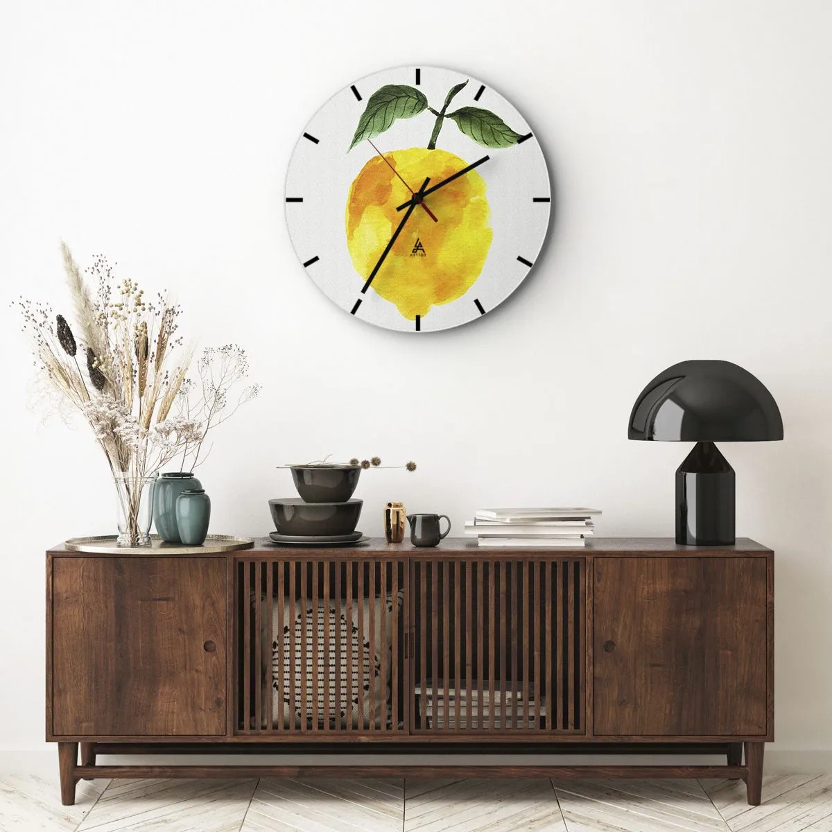 Wall clock - Clock on glass - How to Get the Taste of the Sun - 40x40 cm