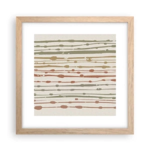 Poster in light oak frame - Musical Colour Notation - 30x30 cm