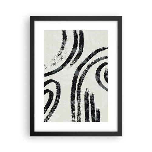 Poster in black frame - Stopped Half Way - 30x40 cm