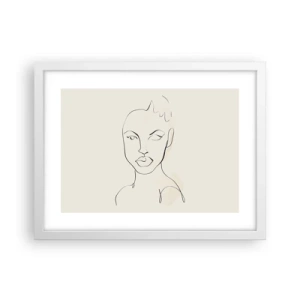 Poster in white frmae - Outline of Sensuality - 40x30 cm
