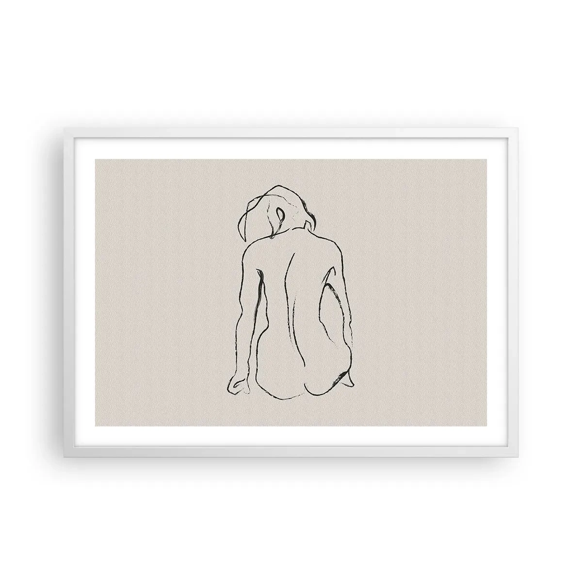 Poster in white frmae - Woman Nude - 70x50 cm