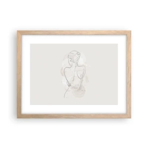 Poster in light oak frame - Like a Sensitive Instrument - 40x30 cm