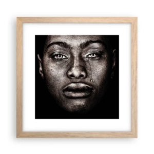 Poster in light oak frame - One Tear - 30x30 cm
