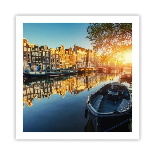 Poster - Morning in Amsterdam - 60x60 cm