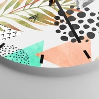 Clock face with lines