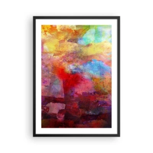 Poster in black frame - Abstract compositions full of colors and dynamics - 50x70cm - Looking inside the Rainbow - Modern wall decoration for the living room and bedroom ARTTOR