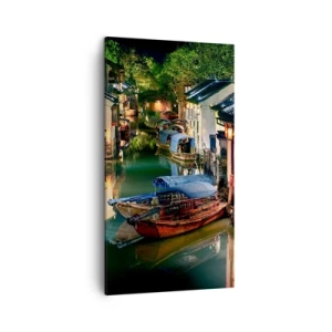 Canvas picture - Evening on a Chinese Street - 45x80 cm