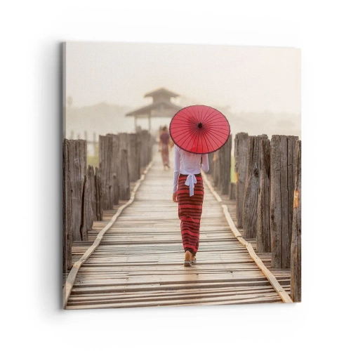 Canvas picture - On an Old Bridge - 70x70 cm