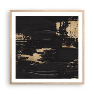 Poster in light oak frame - Touch Mark - 60x60 cm