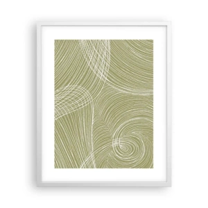 Poster in white frmae - Intricate Abstract in White - 40x50 cm
