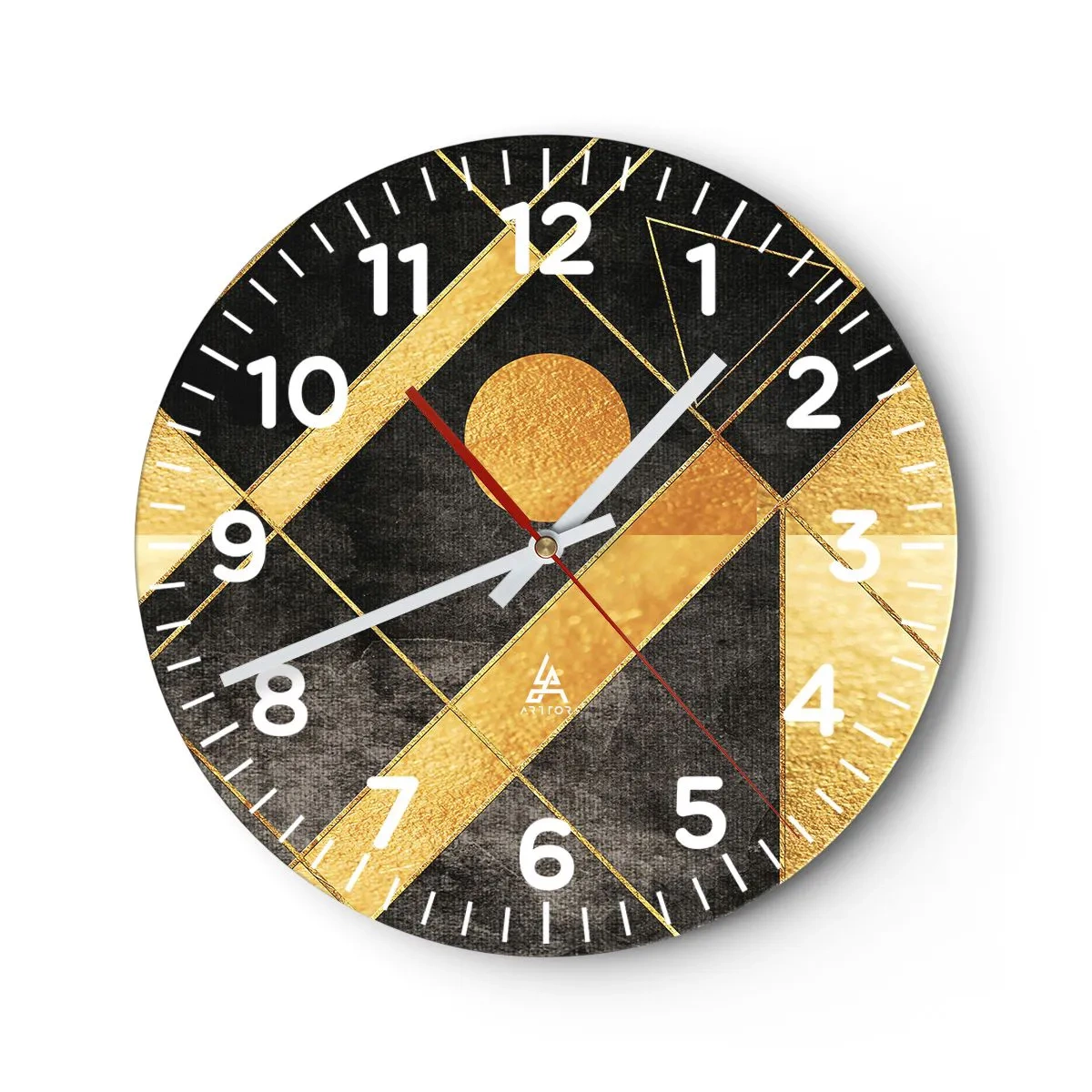 Wall clock - Clock on glass - Sun of the Desert - 40x40 cm