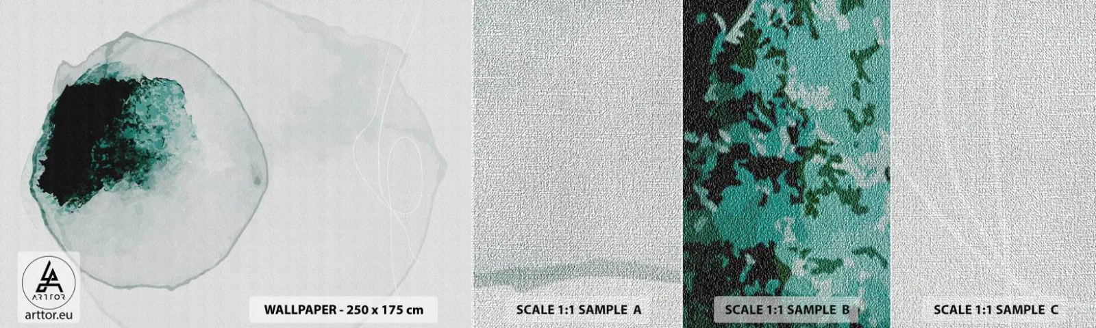 Photo Wallpaper Sample Premium Canvas - In a Waterdrop - Modern, Minimalistic, Abstraction - 100x30 cm