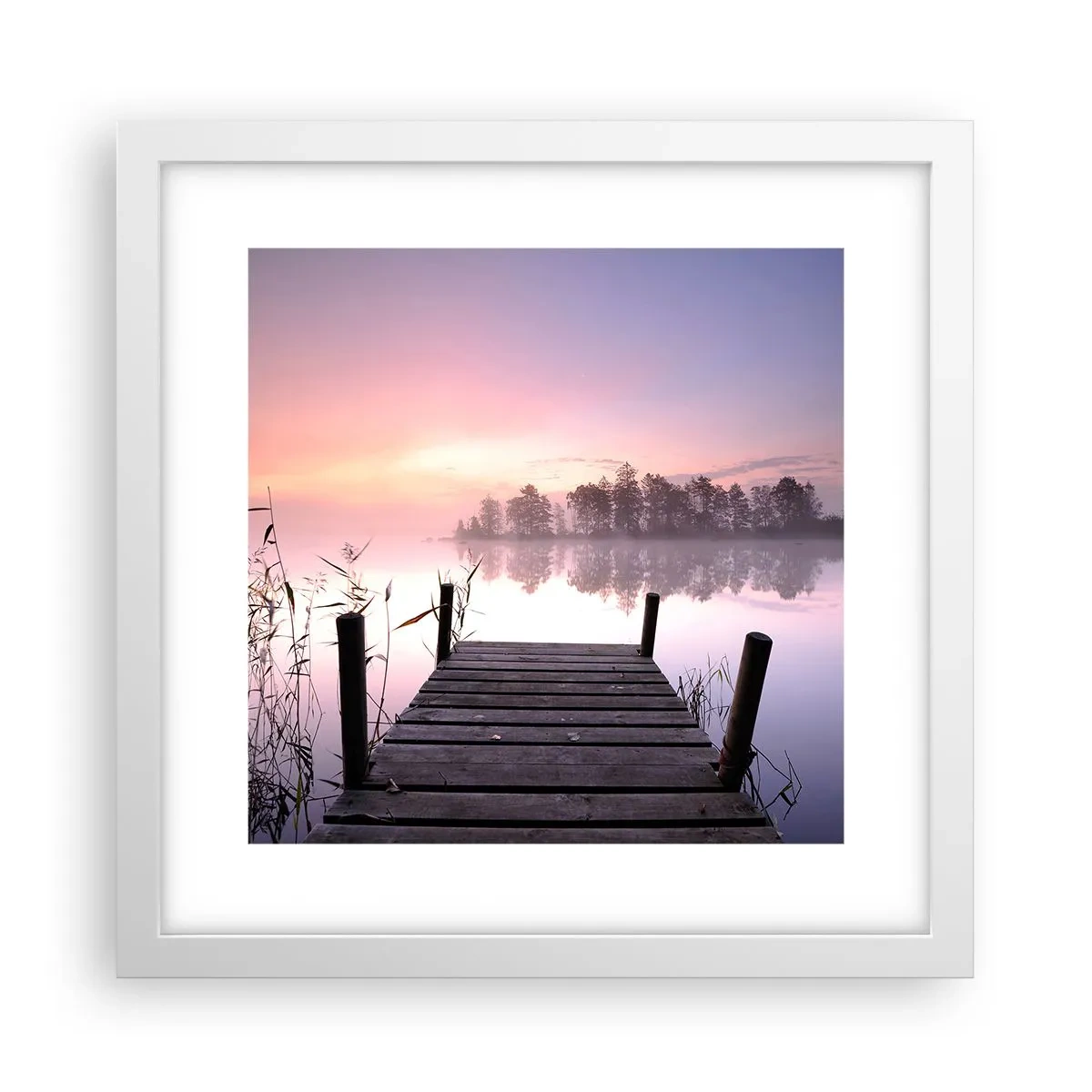 Poster in white frmae - Out from a Lilac Fog… - 30x30 cm