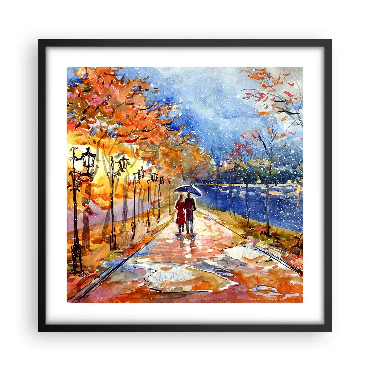 Poster in black frame - Together to the Limit of Time  - 50x50 cm