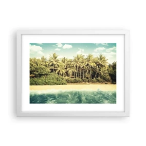 Poster in white frmae - How about Here? - 40x30 cm