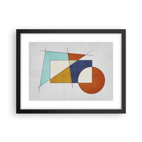 Poster in black frame - Abstract: Modernist Fun - 40x30 cm