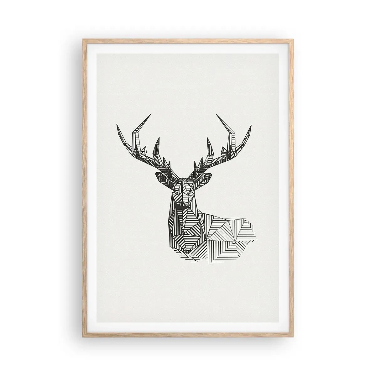 Poster in light oak frame - Derr in Cubist Style - 70x100 cm