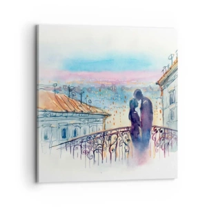 Canvas picture - Parisian Lovers - 70x70 cm