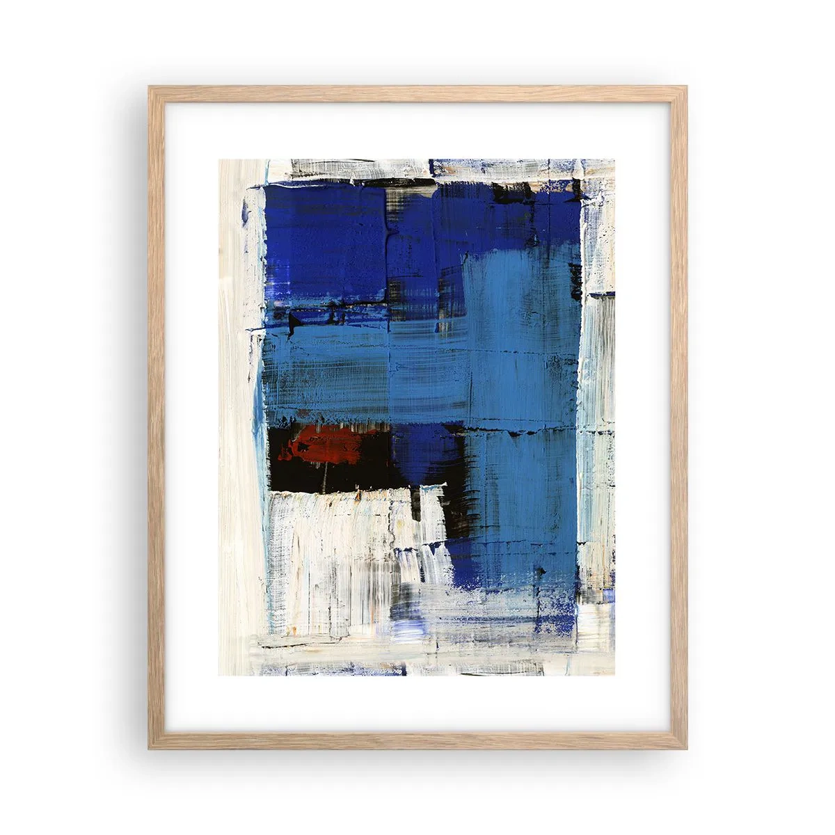 Poster in light oak frame - The Secret of Blue - 40x50 cm