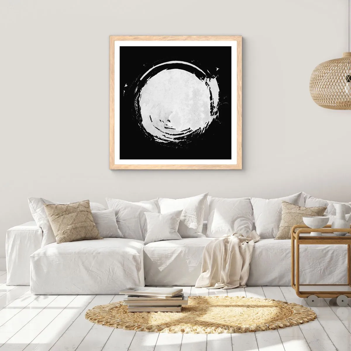 Poster in light oak frame - Good Solution - 50x50 cm