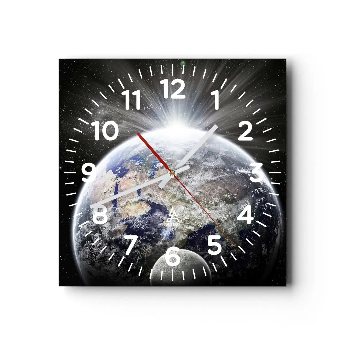 Wall clock - Clock on glass - In Full Blaze - 30x30 cm