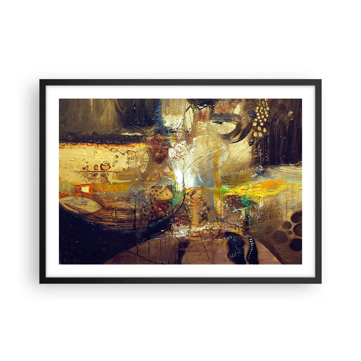 Poster in black frame - Cold, Warm, Hot - 70x50 cm