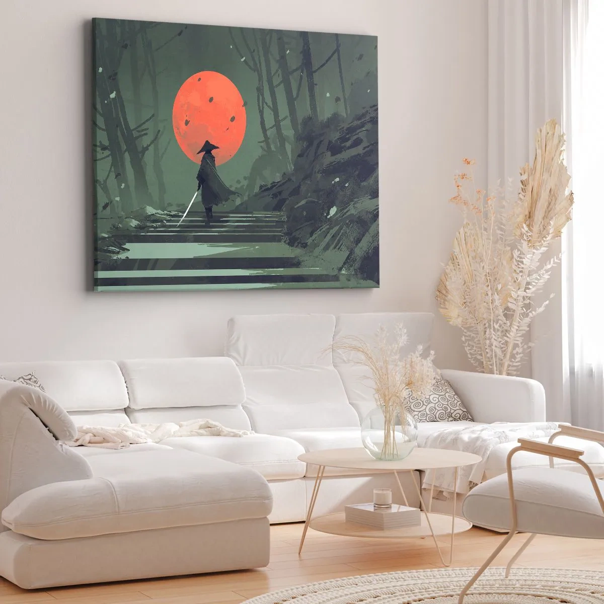Canvas picture - Red Moon Warrior - 100x70 cm