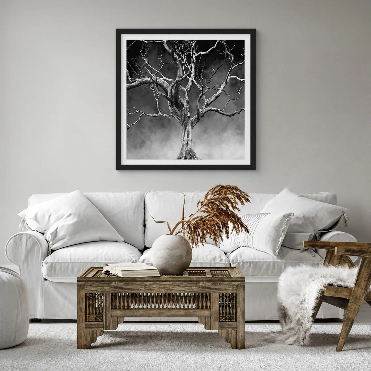 Poster in black frame - Primordial and Sacred - 50x50 cm