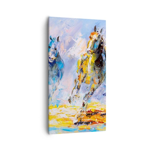 Canvas picture - Galloping through Light - 55x100 cm