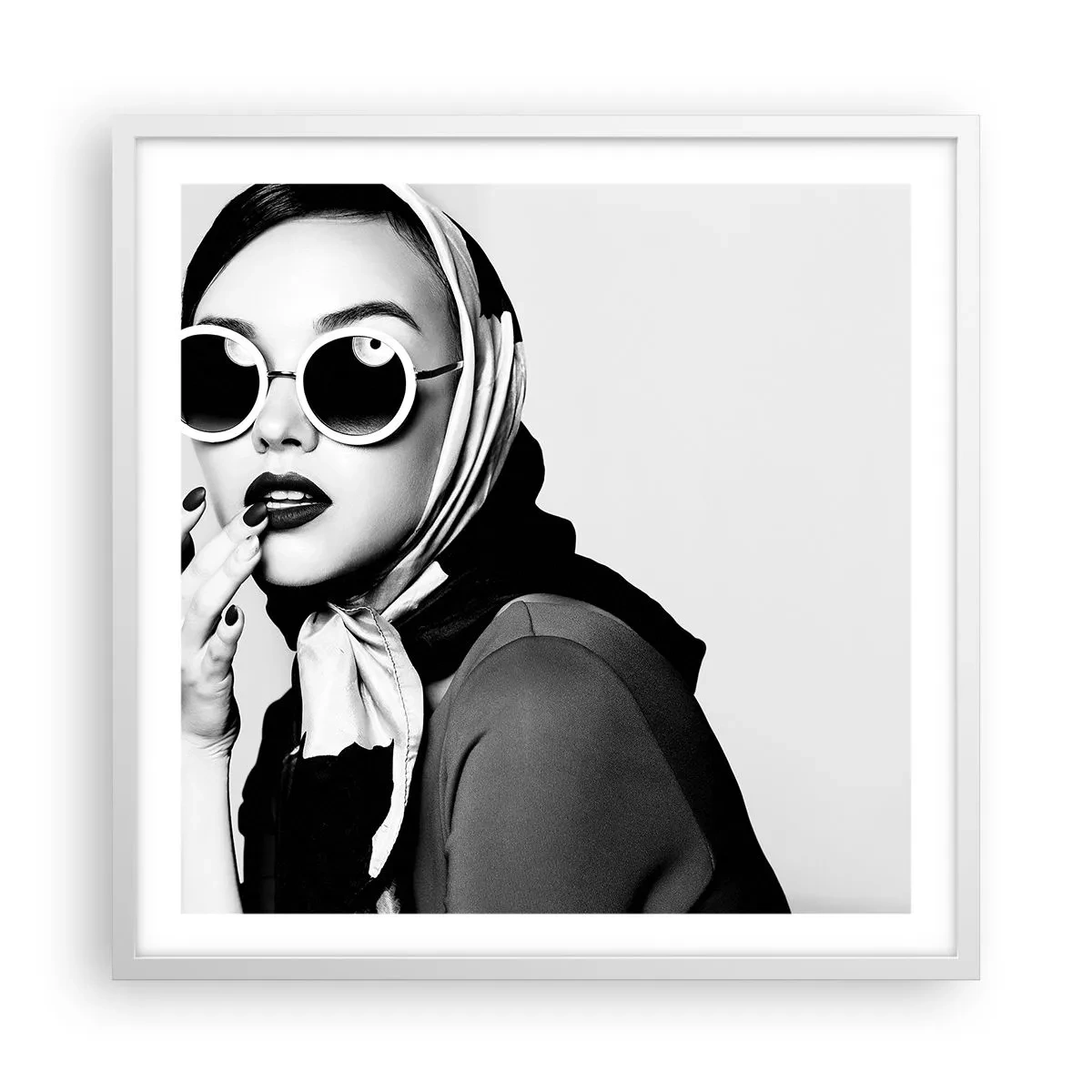 Poster in white frmae - Greetings from the 60-ies - 60x60 cm