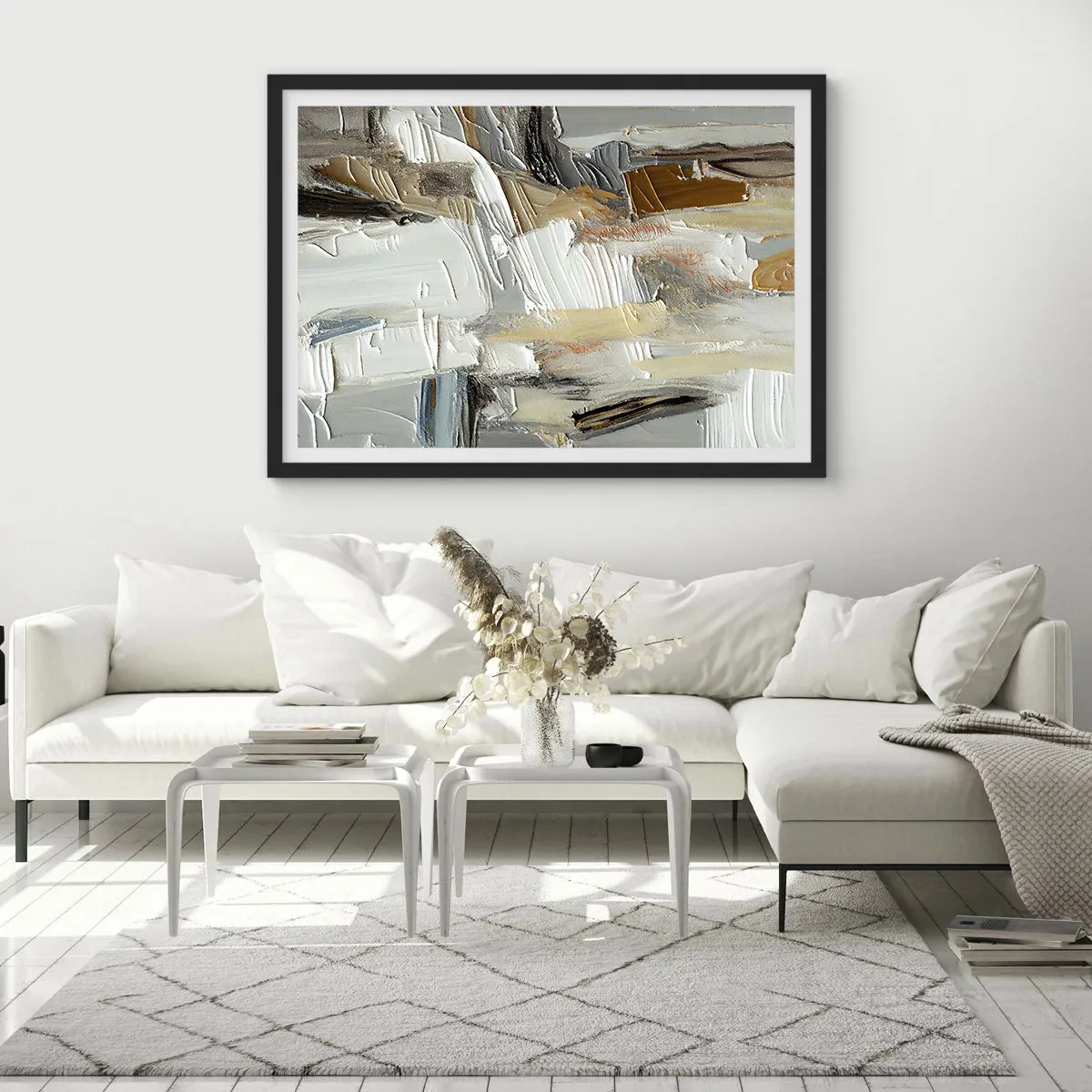 Poster in black frame - Layers of Colour - 50x40 cm