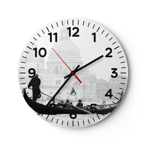 Wall clock - Clock on glass - Journey to the Origin of Beauty - 40x40 cm