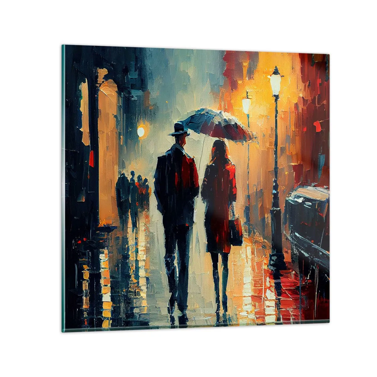 Glass picture - Urban Love Story - 50x50 cm