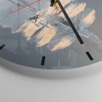 Clock face with lines