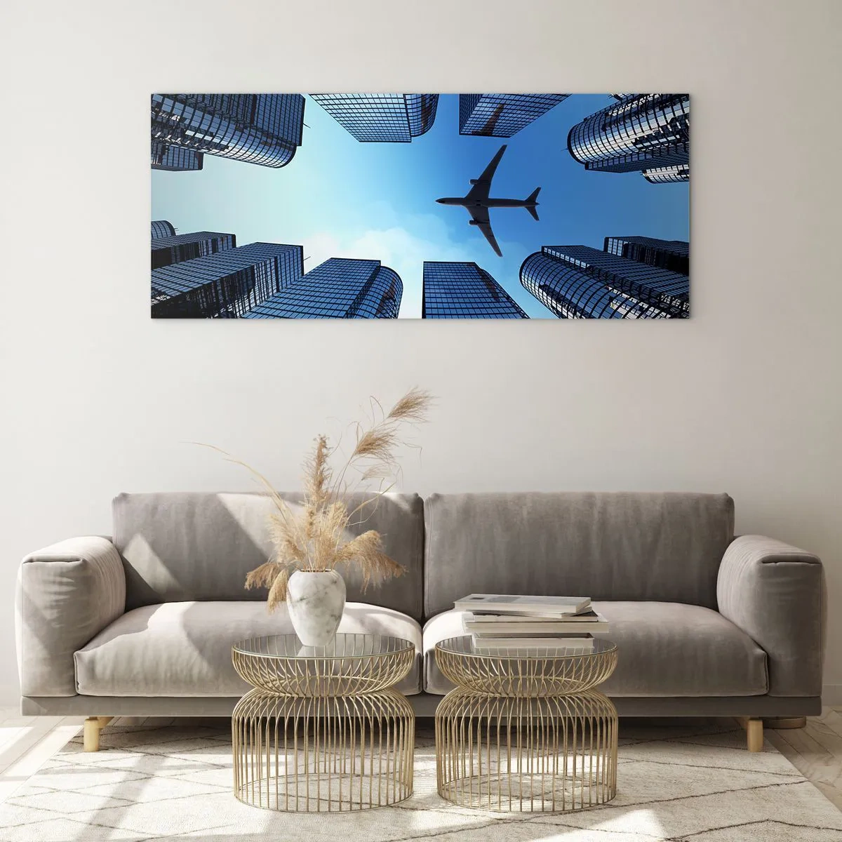 Glass picture - View from a Glass Gorge - 90x30 cm