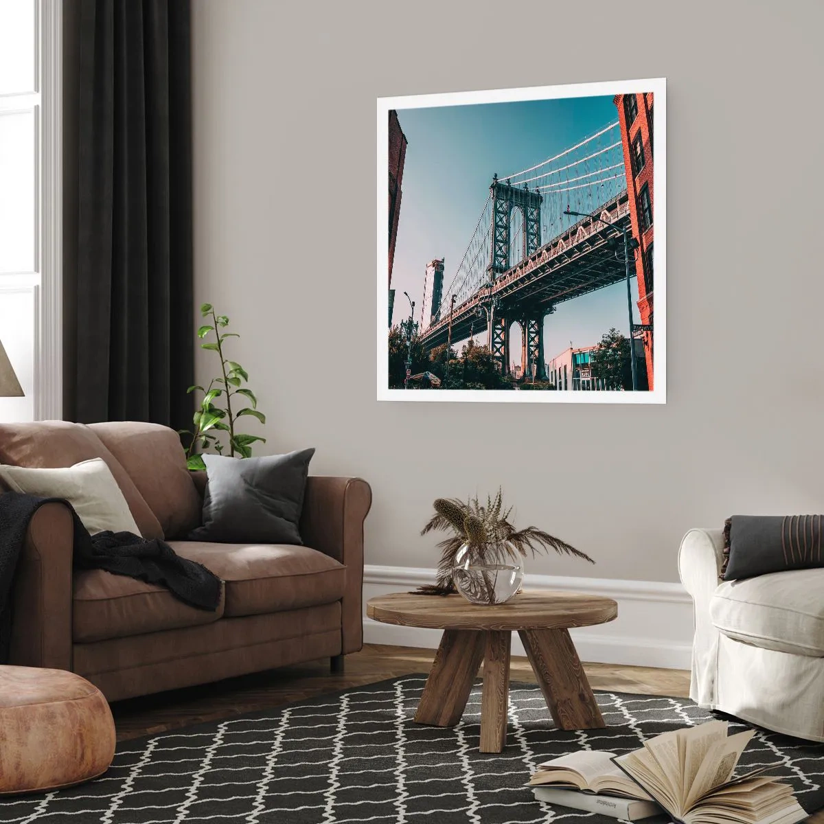 Poster - Over the City Waves - 40x40 cm