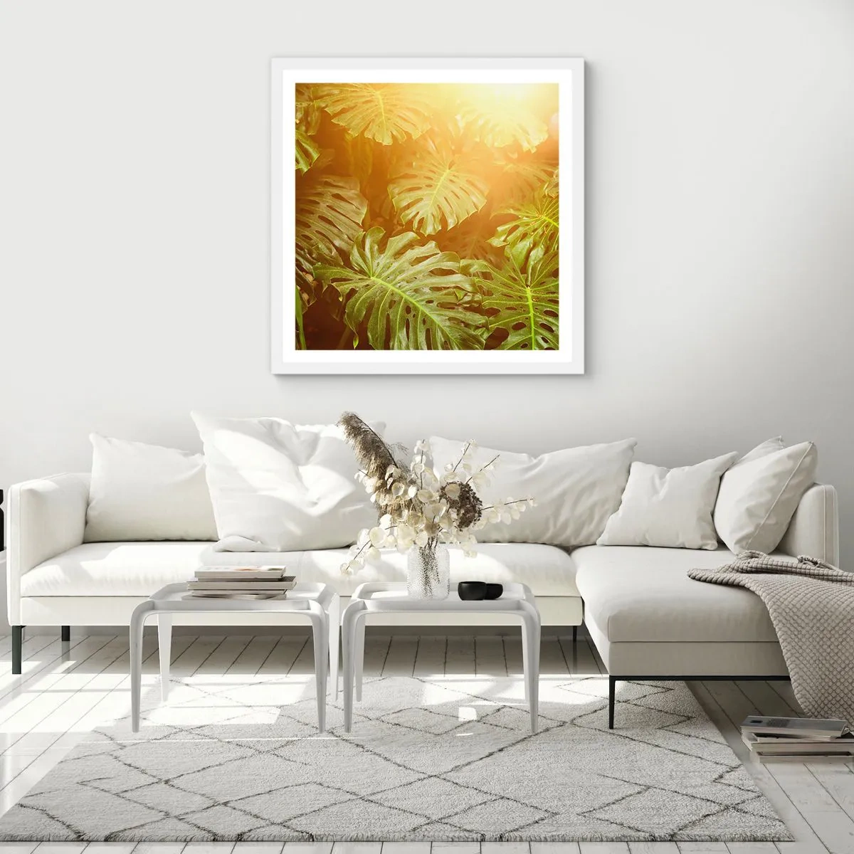 Poster in white frmae - Walking into the Green - 50x50 cm
