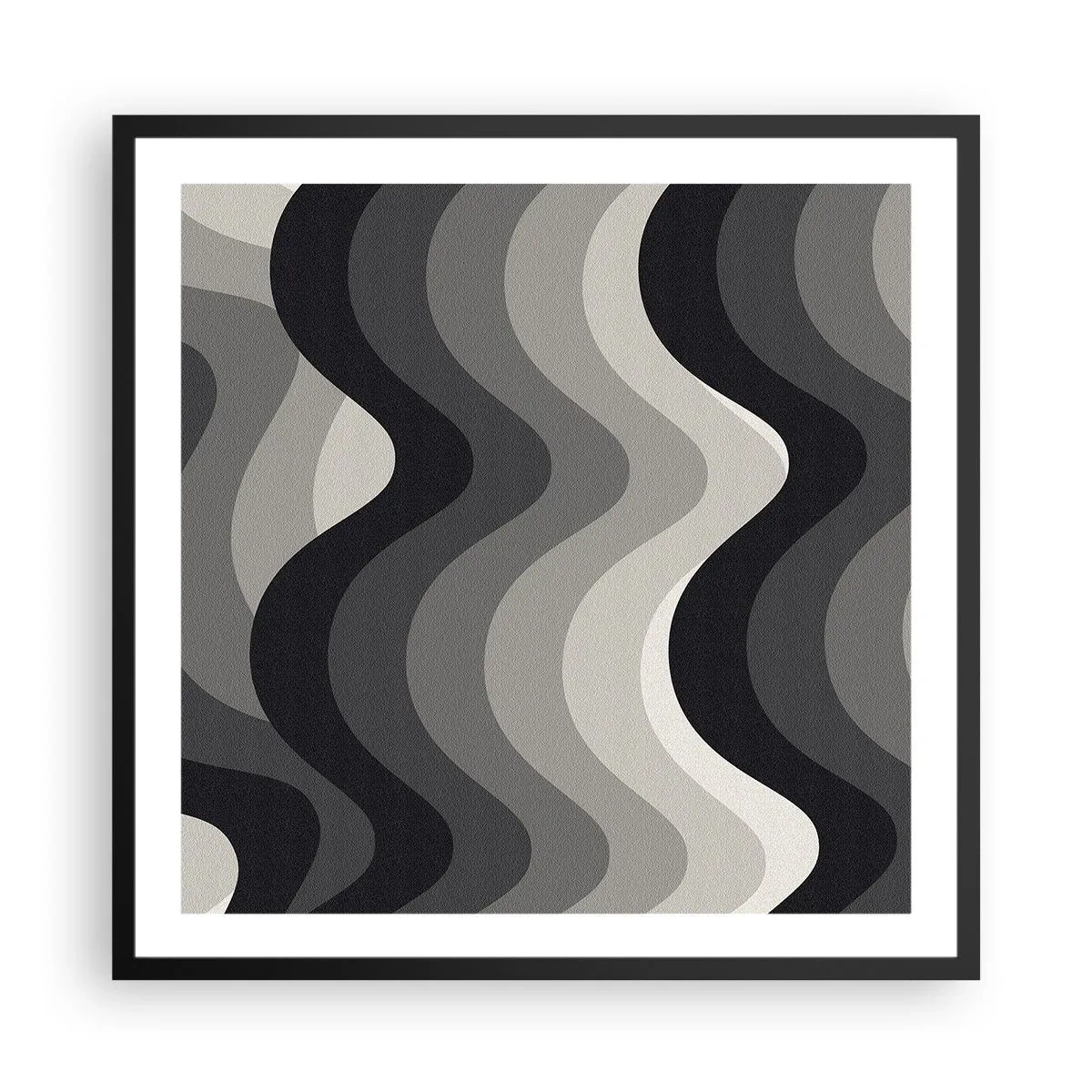 Poster in black frame - Wave after Wave - 60x60 cm