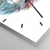 Clock face with lines