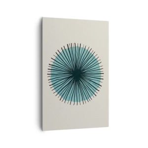 Canvas picture - Rays on Blue - 80x120 cm