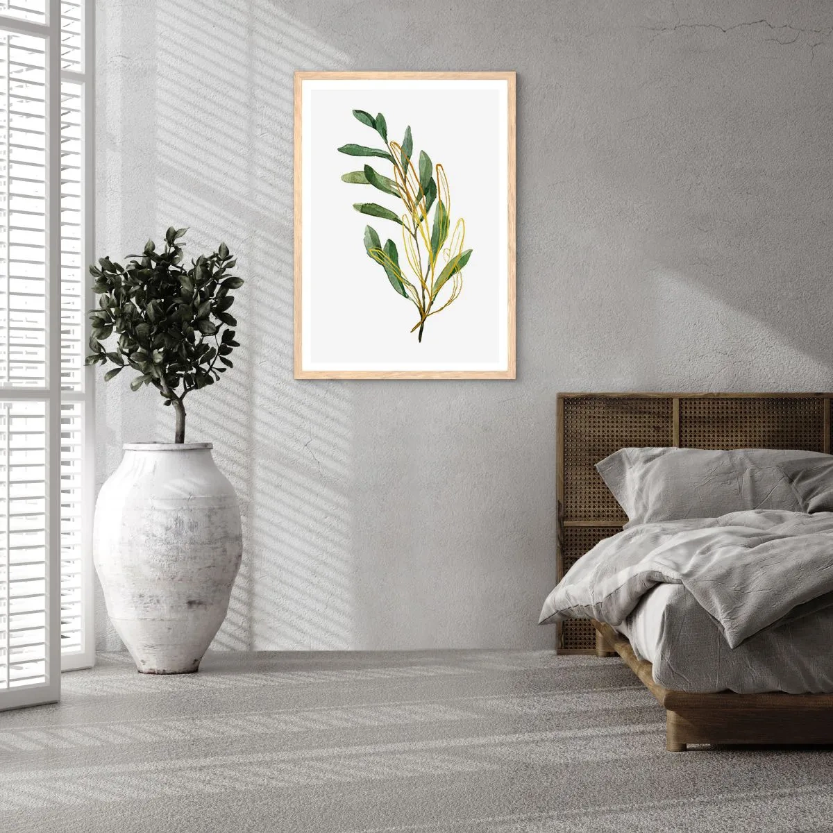 Poster in light oak frame - All that Is Good - 40x50 cm