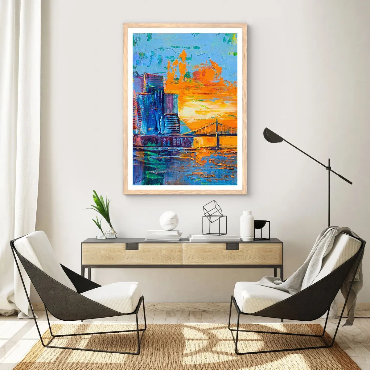 Poster in light oak frame - Culture and Nature - 30x40 cm