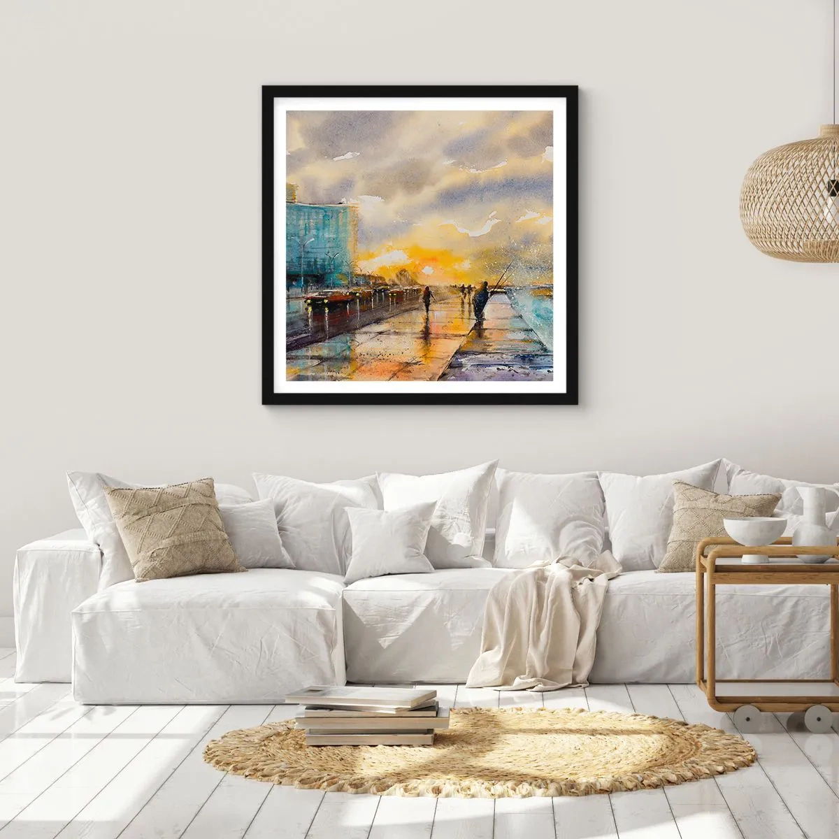 Poster in black frame - Life On the Coast - 40x40 cm