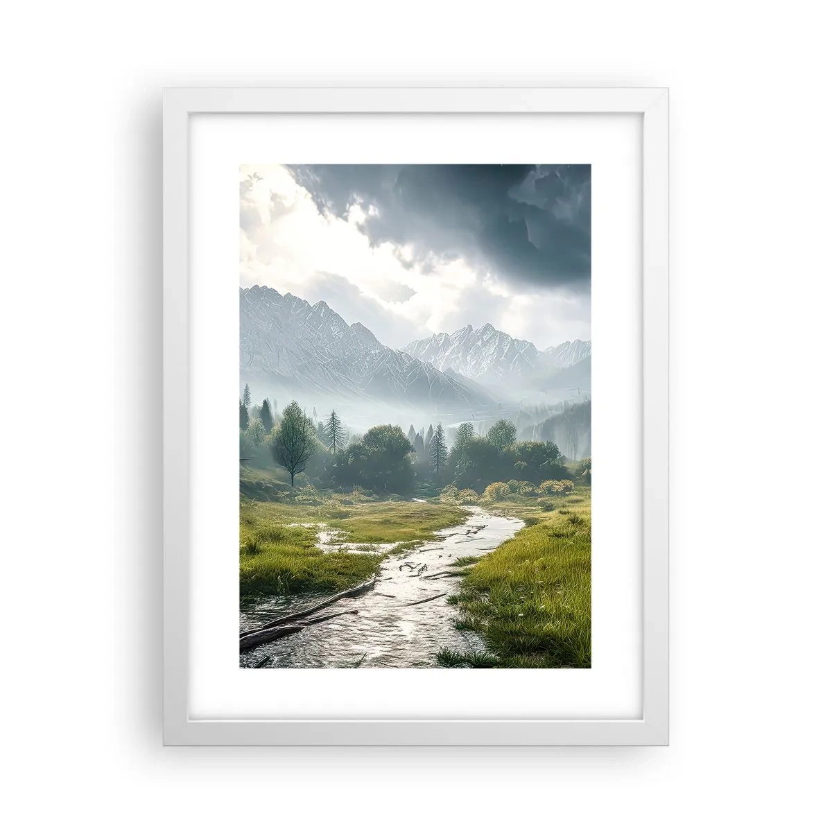 Poster in white frmae - There And Back - 30x40 cm