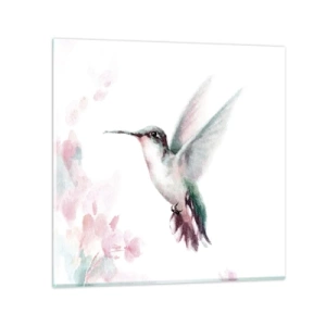 Glass picture - Stopped in Flutter - 60x60 cm