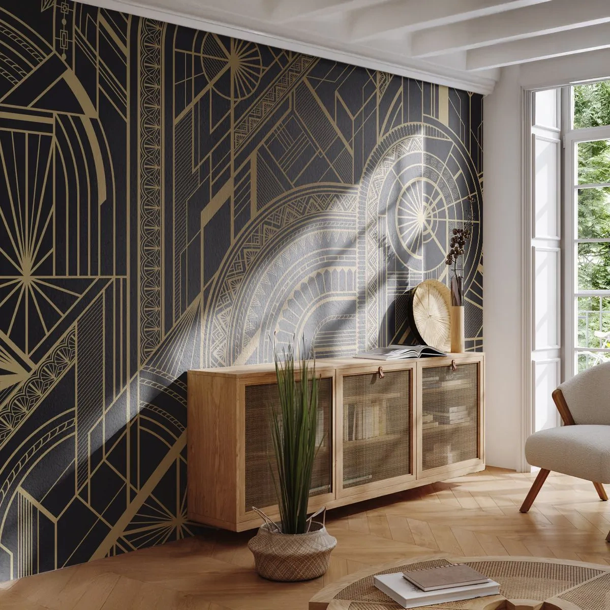 Photo Wallpaper Premium Sand - Concepts, Ideas, Plans - Abstraction, Piece, Ornament - 200x140 cm