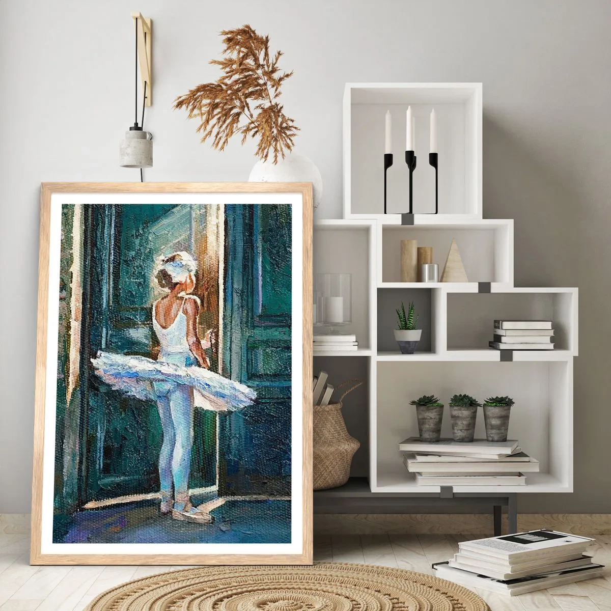 Poster in light oak frame - Before the Stunt - 50x70 cm